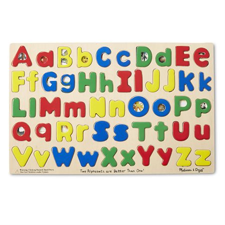 Jumbo-Sized Wood Puzzles, Upper & Lower Case Alphabet