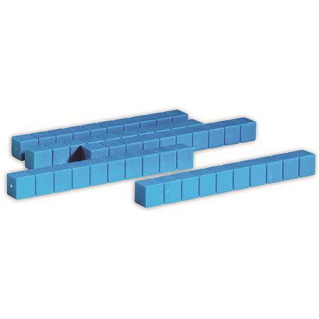 Plastic Base Ten Components, 50 Blue Rods