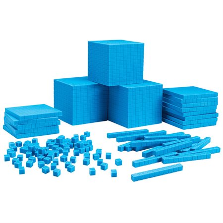 Base Ten Class Set, Blue Plastic