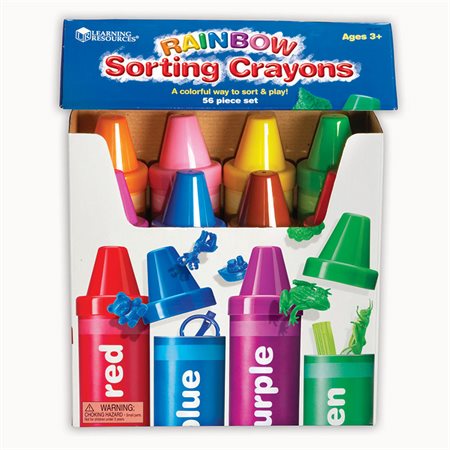 Rainbow Color Crayons Sorting Set