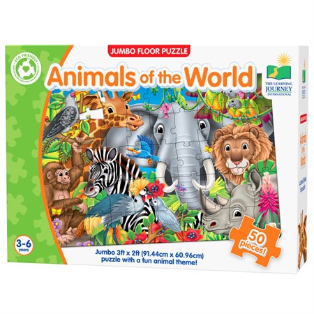 Animals of the World Jumbo Floor Puzzle