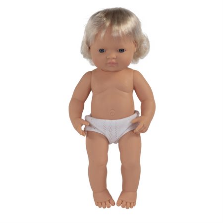 Anatomically Correct 15" Baby Doll, Caucasian Girl (Blonde)