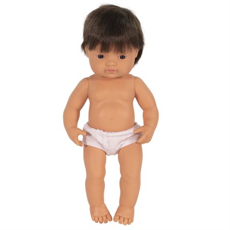 Anatomically Correct 15" Baby Doll, Caucasian Boy (Brunette)