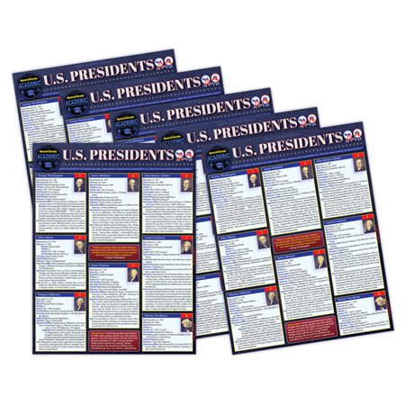 QuickStudy® Laminated Study Guides, U.S. Presidents 6-Pack