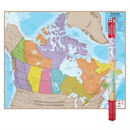 Hemispheres® Laminated Map, Canada