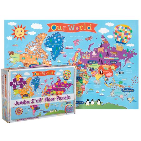 Kid's Floor Puzzle, World