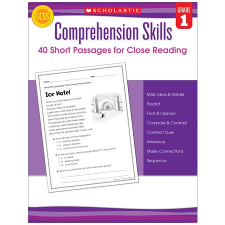 Comprehension Skills: Short Passages for Close Reading, Grade 1