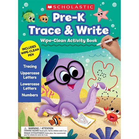 Pre-K Trace & Write Wipe-Clean Activity Book