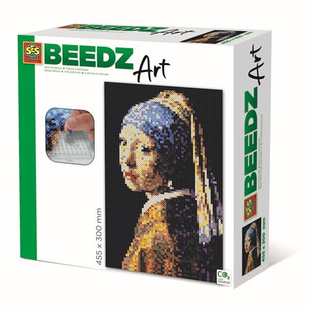 Beedz Art Iron-On-Beads, Girl w / Pearl Earring, Pack of 7000