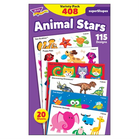 Animal Stars Sticker Variety Pack
