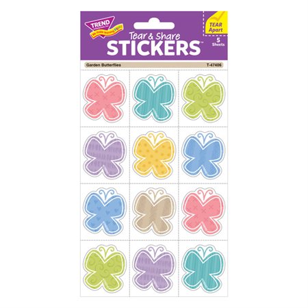 Garden Butterflies Tear & Share Stickers™