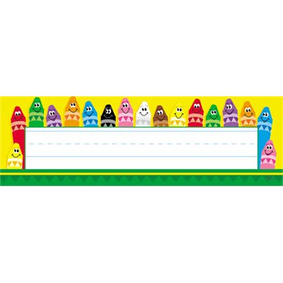 Colorful Crayons Desk Toppers® Name Plates