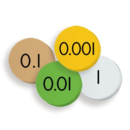 Sensational Math™ Place Value Discs, 4-Value Decimals to Whole Numbers, Set of 100