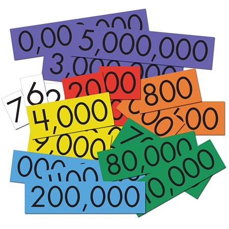 Sensational Math™ Place Value Cards, 7-Value Whole Numbers, Set of 70