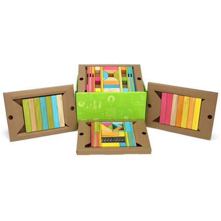 Tegu Blocks, Tints, 90-piece Classroom Kit