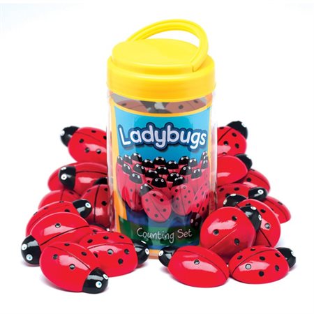 Ladybugs Counting Stones, Set of 22