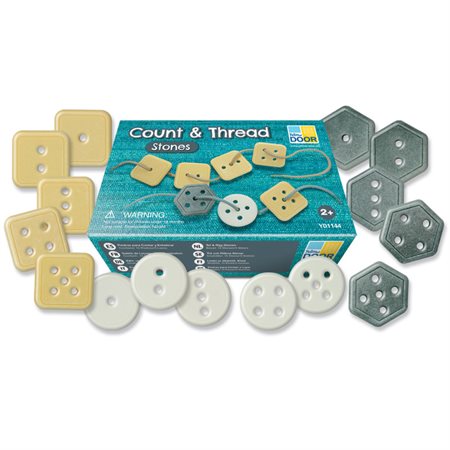 Count & Thread Stones, Set of 15